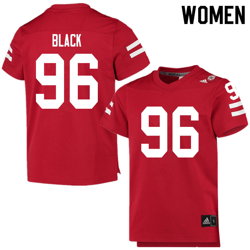 Women #96 Marquis Black Nebraska Cornhuskers College Football Jerseys Sale-Scarlet